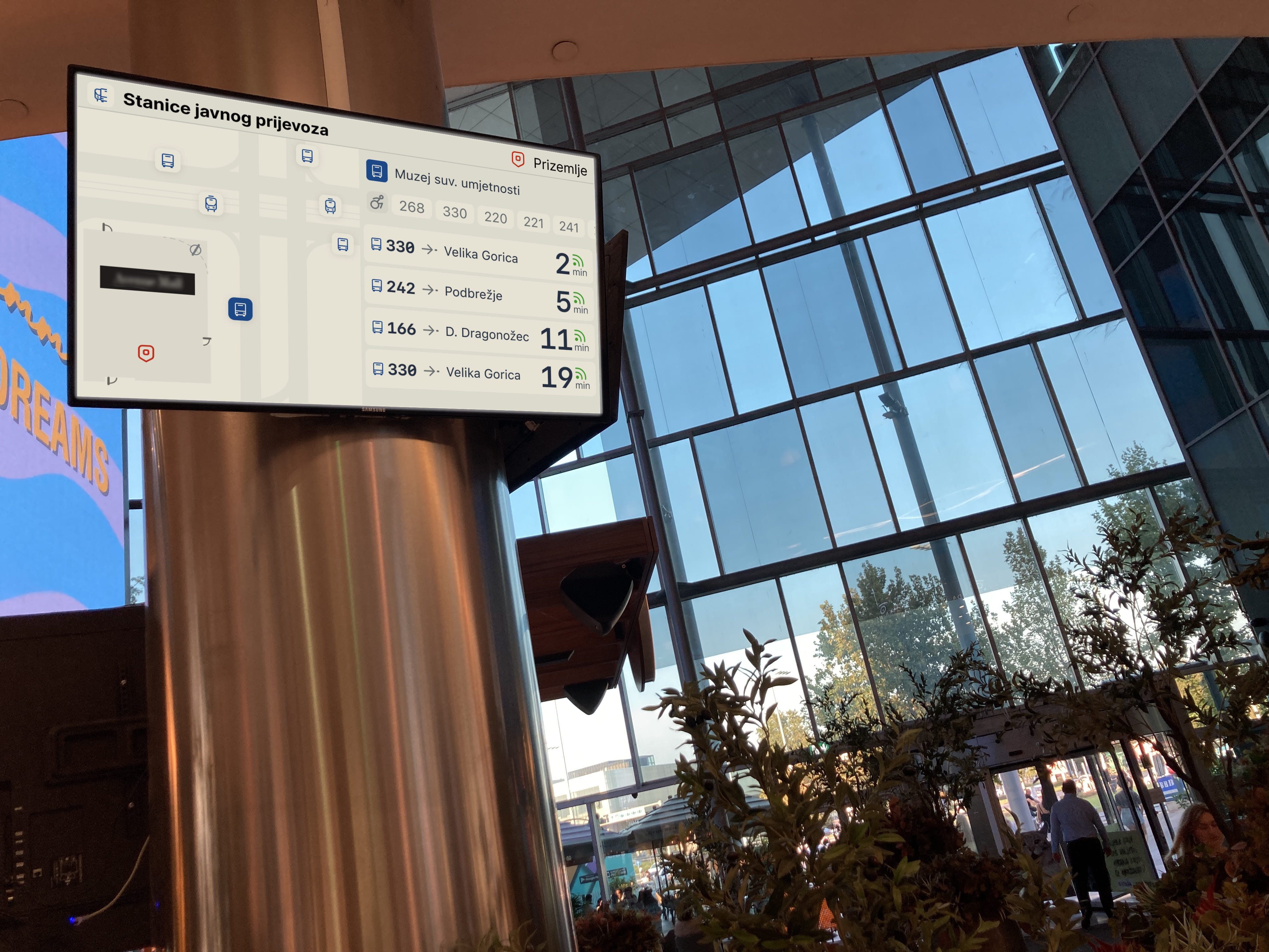 Transitopia kiosk at Zagreb